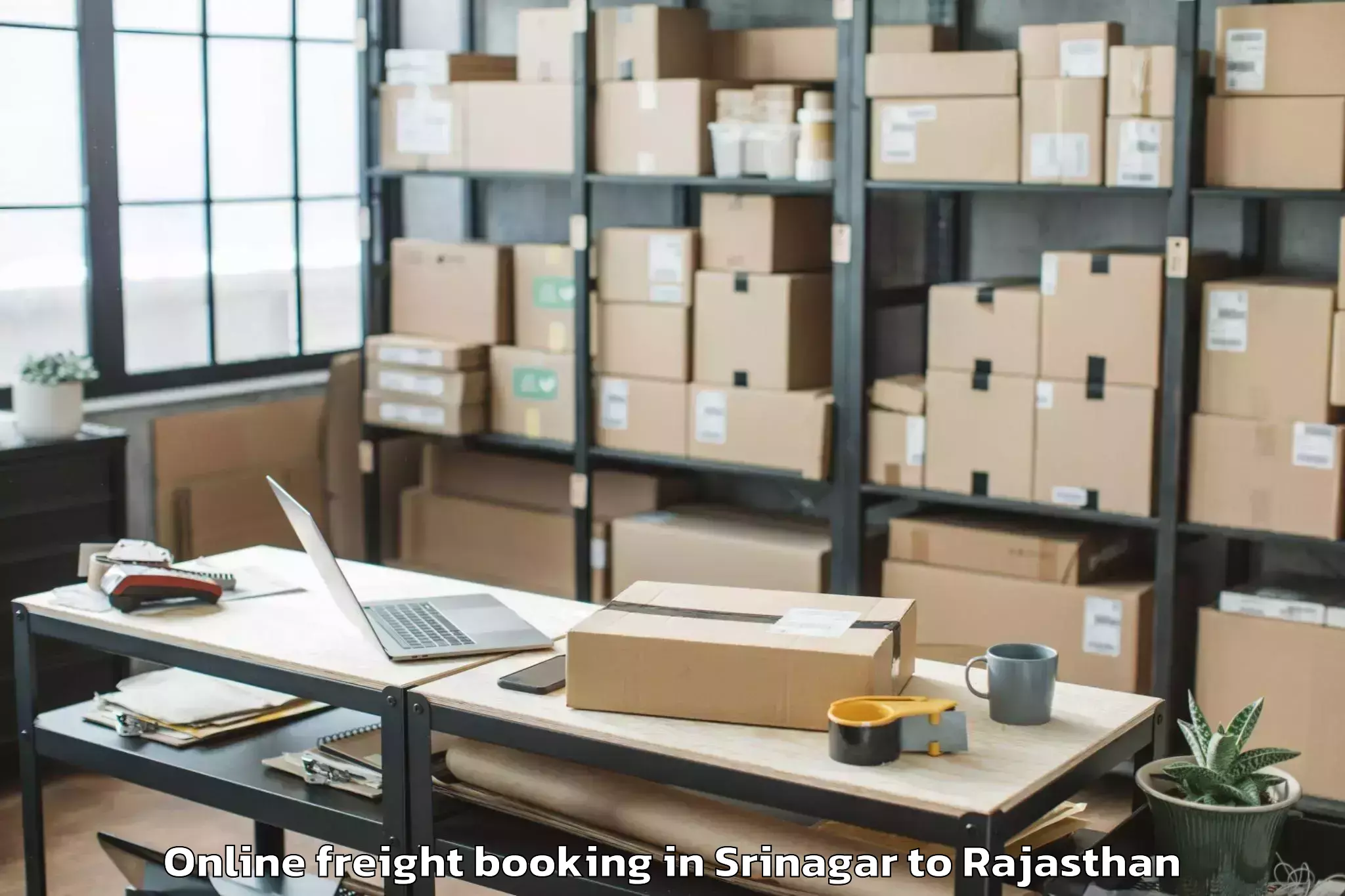 Reliable Srinagar to Jasrasar Online Freight Booking